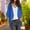 Blue, variant on Women's Cardigan Casual Open Front Plain Cover Up Lightweight 2025 Vacation Blue Blouse