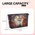 thumbnail image 4 of Toiletry Bag, Romantic Flower Fox Couple Leather Waterproof Travel Makeup Cosmetic Bag Organizer, Large Capacity Toiletry Bag for Travel Size Toiletries, Skin Care Bag for Women, 4 of 8