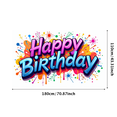 thumbnail image 3 of Happy Birthday Backdrop Butterfly Balloons Floral Party Supplies Photography Props Decorations Banner Background Celebration Decor, 3 of 4