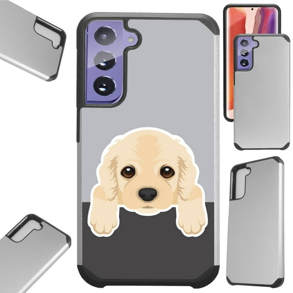 Compatible with Samsung Galaxy S21 5G Hybrid Fusion Guard Phone Case Cover (Cute Dog Cocker Spaniel)
