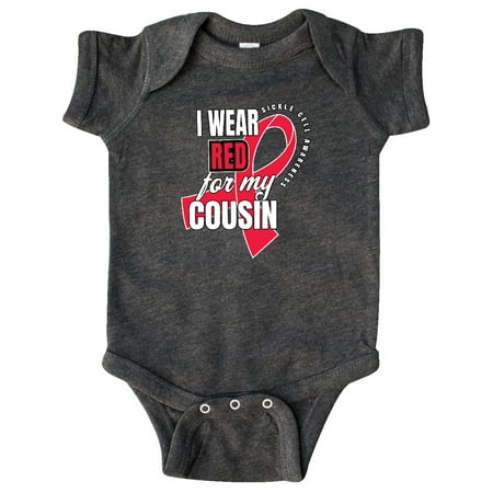 

Inktastic Sickle Cell Awareness I Wear Red For My Cousin Gift Baby Boy or Baby Girl Bodysuit