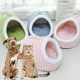 thumbnail image 5 of Chewie Cozy Dog Nest, Zentric Hideaway Dog Bed, Cozy Hideaway Pet Bed Dogs, Cat Dog Bed with Blanket, Soft Pet Slipper Cave Bed, Covered Dog Bed for Dogs Cats (Blue, M/21.7 x 15.6 x 11.8 in), 5 of 7