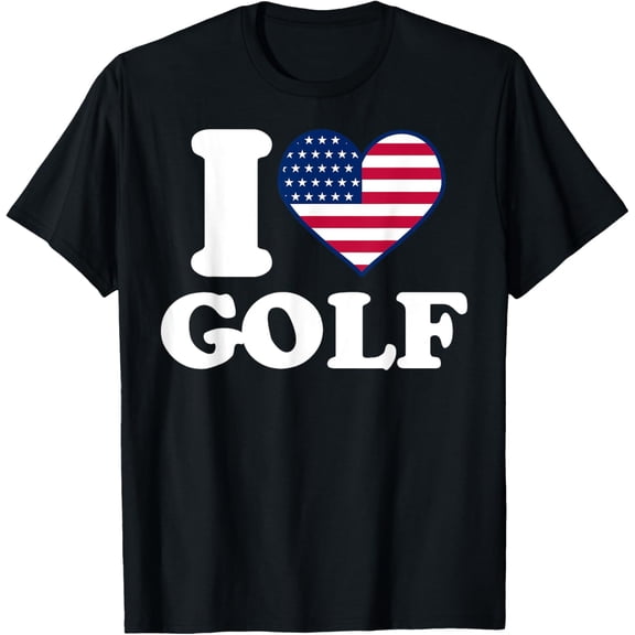 I love Golf I heart Golf Funny Creative Graphic T-Shirt