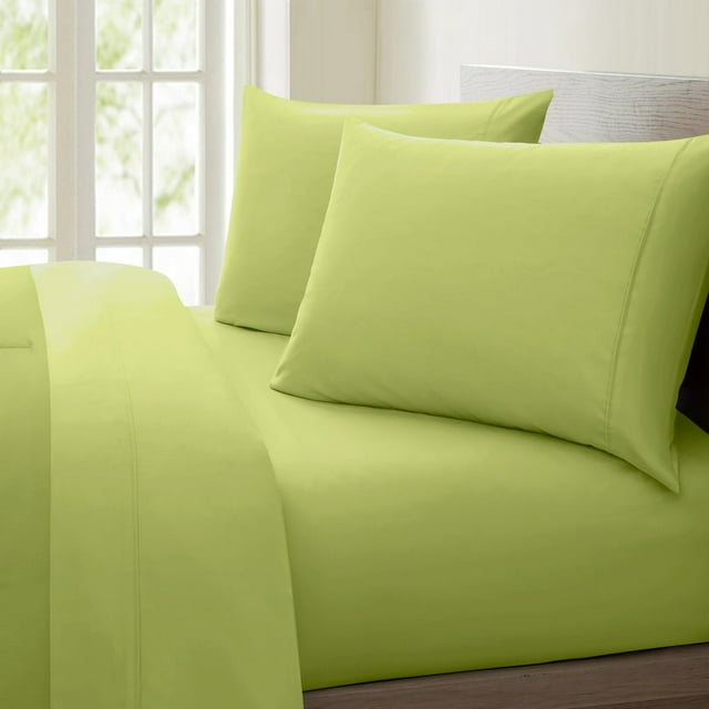 Bamboohart Fresh Linen Collection United 1200 Thread Count 100% Egyptian Quality Cotton Solid Sheet Set (King Navy)