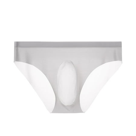 ZSQDM Clearance Underwear for Women  Men s One-Piece 3d Panties Seamless Ice Silk Briefs Underpants Breathable Briefs Grey XXL