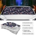 thumbnail image 3 of Yiaed Retro Rabbit Flower Print Car Windshield Sunshade Front Auto Car Front Window Sun Shade Foldable Sun Visor Shield Cover Auto Accessories for Sedan SUV Truck-Small, 3 of 5