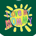 thumbnail image 4 of Inktastic I Love My Mommy Sun and Rainbow Letters Boys or Girls Baby Bib, 4 of 4