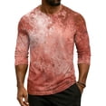thumbnail image 3 of Hearthz Summer Mens Henley Shirt Gradient Raglan 3/4 Sleeve Jersey Baseball T-Shirts Sport Athletic Big and Tall T Shirts for Men, 3 of 8