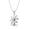 thumbnail image 3 of Daisy Flower Emerald Sterling Silver Pendant Gift For Christmas || Ali Baba Jewellery, 3 of 5