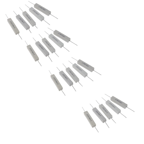 20Pzs 10W Vatios 15 Ohmios 5% Resistencia del Cemento Ceramico Bobinada