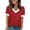 Wine Shirts for Women, variant on Pxxlle Casual T Shirts for Women Fashion Color Block Short Sleeve Tees Loose Fitted V Neck Tshirt Summer Beach Vacation Clothes Black M