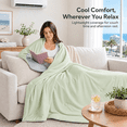 thumbnail image 6 of SUNNY HEAT Cooling Summer Comforter Twin Size 60"x80", Cooling Blanket for Hot Sleepers, Lightweight Breathable Double-Sided Quilt, Gray & Icegreen, 6 of 9