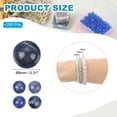thumbnail image 2 of Uxcell Natural Stone Beads Chalcedony Beads for Jewelry Making Bracelet Necklace Black Dark Blue 8mm, 2 of 7