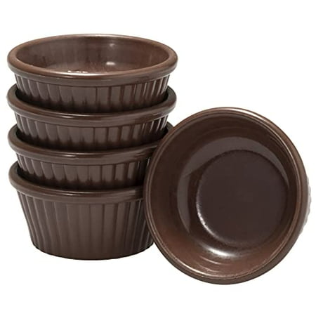 

Unbreakable heat resistant cocotte small dish soufflé brown brown diameter 6cm x height 3cm capacity 20cc 5pcs heat resistant 200℃ microwave/dishwasher safe for commercial use cafe restaurant camping