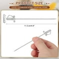 thumbnail image 2 of Uxcell 5 Pcs Palillos de Cóctel de Acero Inoxidable, Palillos de Martini de 4.4 Pulgadas, Pinchos de Metal Reutilizables para Bebidas, Aceitunas, Aperitivos, Decorativos de Frutas, Plateado (Espada), 2 of 7
