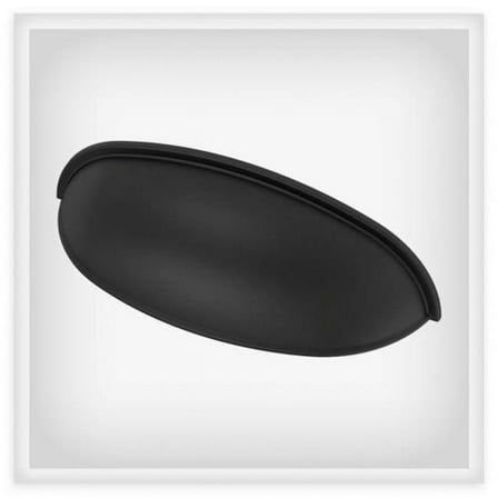 2-1/2 Or 3 In. (64 Or 76mm) Center-to-Center Matte Black Dual Mount Cup Pull
