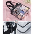 thumbnail image 2 of Bolsas de cosméticos transparentes de PVC de gran capacidad para mujer, bolsas de viaje para mujer, organizador transparente, bolsa de maquillaje, bolso de mano, 2 of 7