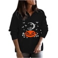 thumbnail image 1 of Sudadera de mujer de manga larga con cremallera y cuello alto Halloween Elements Fridja hj5254, 1 of 4