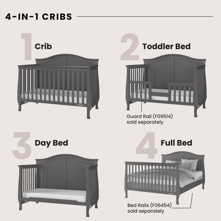 Child Craft Camden 4-in-1 Convertible Crib, Adjustable Mattress