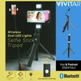 Vivitar Selfie Stick Tripod with Dual LED Lights & Wireless Remote