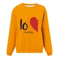 thumbnail image 4 of Chandail Col Rond de la Saint-Valentin pour Femmes Manches Longues Chandails en Molleton Cœur d'Amour Cadeau Graphique Fête des Mères 2024 Chandail en Molleton Imprimé Cœur Mignon Chandail Col Rond Manches Longues, 4 of 4
