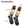 thumbnail image 2 of Naloa Flower Cat Couple Thigh High Socks Extra Long Stretchy Sock Women Over Knee High Opaque Stocking Daily Wear, 2 of 6
