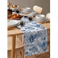 thumbnail image 6 of Ldtrchee Coastal Ocean Coral Table Runner 90 Inches, Blue Shell Conch Starfish Sea Grass Bed Runner Dresser Scarves Tabletop for Indoor Outdoor Parties/Ceremony/Banquet, 13" x 90", 6 of 8