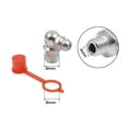 thumbnail image 6 of Silver Tone M8 90 Degree Angle Grease Nipple Fittings w/ Red Dust Cap for Car 5 Set, 6 of 6