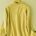 thumbnail image 5 of vigerkar Women's Button Down Shirts Work Office Business Blouses Soft Casual Oversized Boyfriend Tops with Pockets (Yellow, XXL), 5 of 7