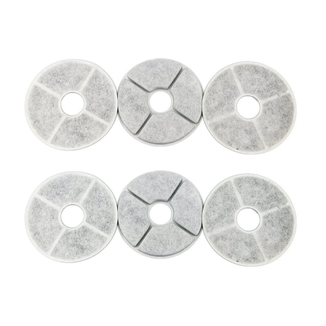 NRP Reemplazo de Filtro de Agua Híbrido Premium de 6 Discos para Fuente CATIT, Flor, Acero y Dogit, Fuentes de Agua para Mascotas Zeus / 5,5" de Diámetro