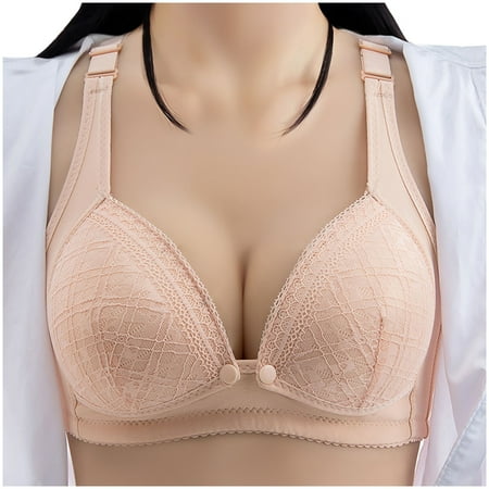 XFLWAM Nursing Bra for Women Front Closure Comfortable Full Coverage Breathable Bra Underwear No Rims Underwear