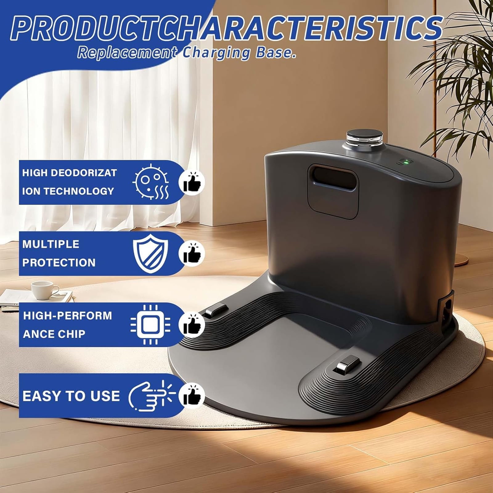 Charging Base with Power Cord for 500 600 700 800 900 Series Robot Vacuums