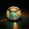 thumbnail image 6 of Mosaic Glass Candle Holder Handmade Vintage Tea Light Holders Romantic Candlestick Holder for Home Decoration Wedding Party Gift - #7 7, 6 of 7