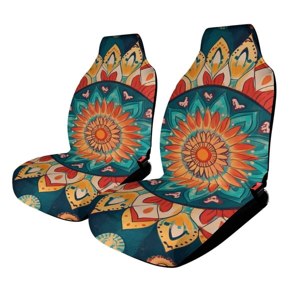 Bohemian Mandala (21) Car Seat Covers,Universal Auto Front Seats Protector Fits for Car,SUV Sedan,Truck