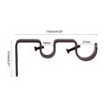 thumbnail image 2 of Unique Bargains Support de Tringle à Rideau, Support Double en Fer pour Tringle à Rideau 18mm 27mm, 115 x 51 x 16mm Marron, 2 of 4