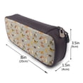 thumbnail image 3 of Picia Cute Dog Pattern Large Capacity PU Leather Pencil Case Organizer Pen Marker Holder Double Zipper Storage Bag Big Pencil Pouch for College Office, 3 of 6