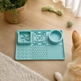 thumbnail image 5 of Slow Feeder Lick Mat for Dogs, 7.87 x 11.81 in Silicone Pet Feeding Tray , Multi-Texture Enrichment Plate for Cats, 5 of 5