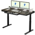 thumbnail image 3 of FLEXISPOT Q8 55"x28" Wireless Charging Dual Motors Standing Desk with Drawers, Dark Bamboo Top Height Adjustable Desk with Cable Management Tray, 3 of 9