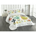 thumbnail image 3 of Ambesonne Fiesta Quilted Bedspread Set 3 Pcs, Mexican Motifs Taco, Queen Size, Multicolor, 3 of 5