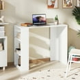 thumbnail image 4 of Gymax 36'' Compact Writing Desk w/ 3 Open Shelves Freestanding Anti-tipping Kit, 4 of 10