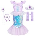 thumbnail image 2 of Vestido De Princesa De Sirena Ariel Con Lentejuelas Disfraz De Halloween Nueva Concubina Cola De Pez Moda, 2 of 4