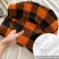 thumbnail image 4 of Queen Size Fitted Sheet Set - Black Orange Plaid 3 Piece Bedding Sets 16" Deep Pocket Fitted Sheet with 2 Pillowcases, Farmhouse Buffalo Check Gingham Brushed Microfiber Hotel Luxury Bed Sheets, 4 of 9