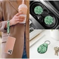 thumbnail image 5 of Binienty 14 Pieces Car Seat Covers Full Set Polynesia Hibiscus Automotive Seat Covers with Matching Steering Wheel Cover Seatbelt Pad Keychain Cup Coasters Washable Universal Fit​Car Interior Decor, 5 of 8