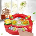 thumbnail image 4 of Juguete musical educativo para bebés BuyWeek Piano de granja de animales Amarillo Rojo, 4 of 14