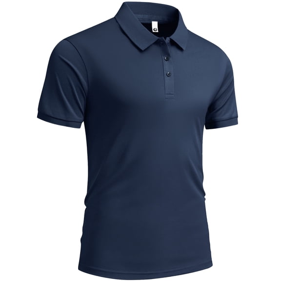 Cadmus Mens Polo Shirt Short Sleeve Quick Dry Shirts Golf Polos Collared Work Shirts for Men,8808,Navy Blue,M