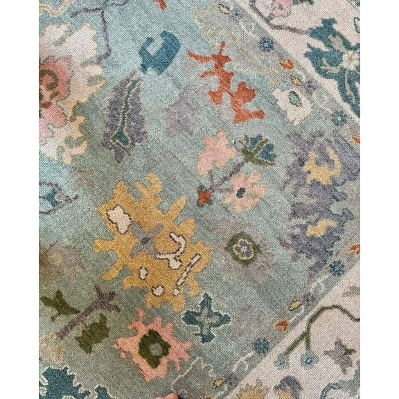 Hand Knotted Carpet 8x10, 9x12, 10x14, 100% Wool Oushak Wool Area Rug Turkish Rug For Living Room Bed Room