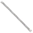 thumbnail image 2 of Leslie's Real 14kt White Gold Polished and Brushed Men's Chain ; 8.25 inch; for Adults and Teens; for Women and Men, 2 of 4
