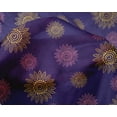 thumbnail image 4 of oneOone Silk Tabby Fabric Spiral & Floral Block Print Fabric By The Yard 42 Inch Wide, 4 of 4