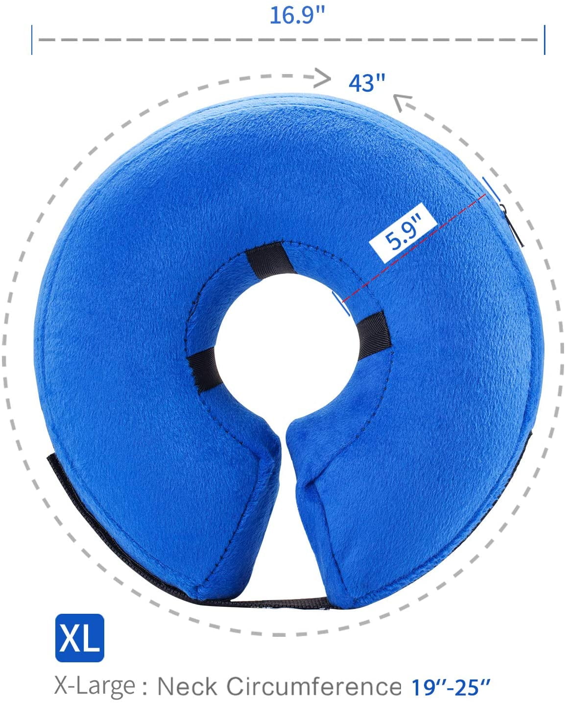 Protective Inflatable Collar for Dogs and Cats Soft Pet Recovery