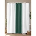 thumbnail image 4 of Shower Curtain Green Stripe Bathroom Curtains with Hooks, Waterproof Fabric Farmhouse Bath Shower Curtains Set for Bathroom Bathtubs Decor 72x72 Inch, 4 of 8
